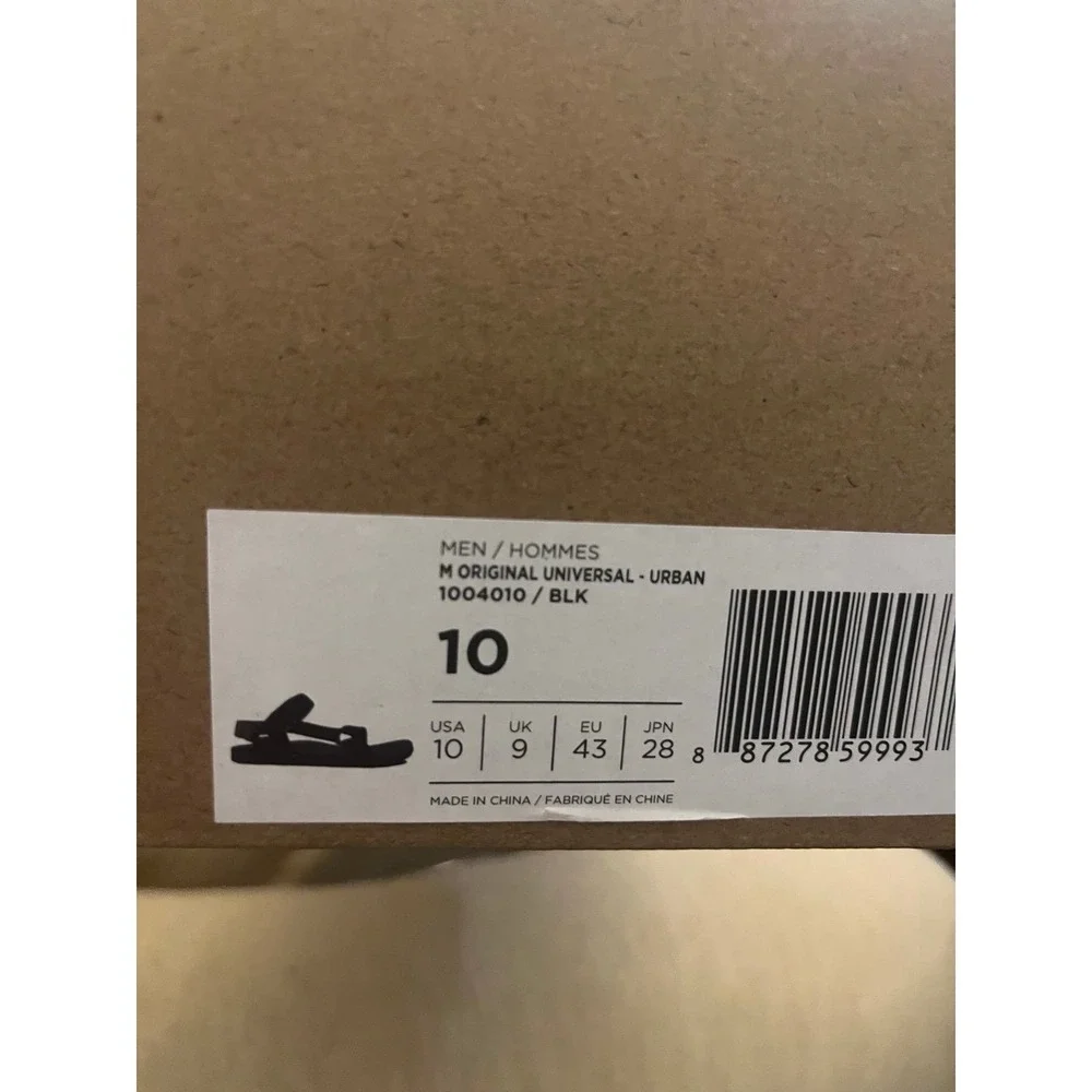 Teva Original Universal Urban Mens Sandals Black  Size 10 NEW